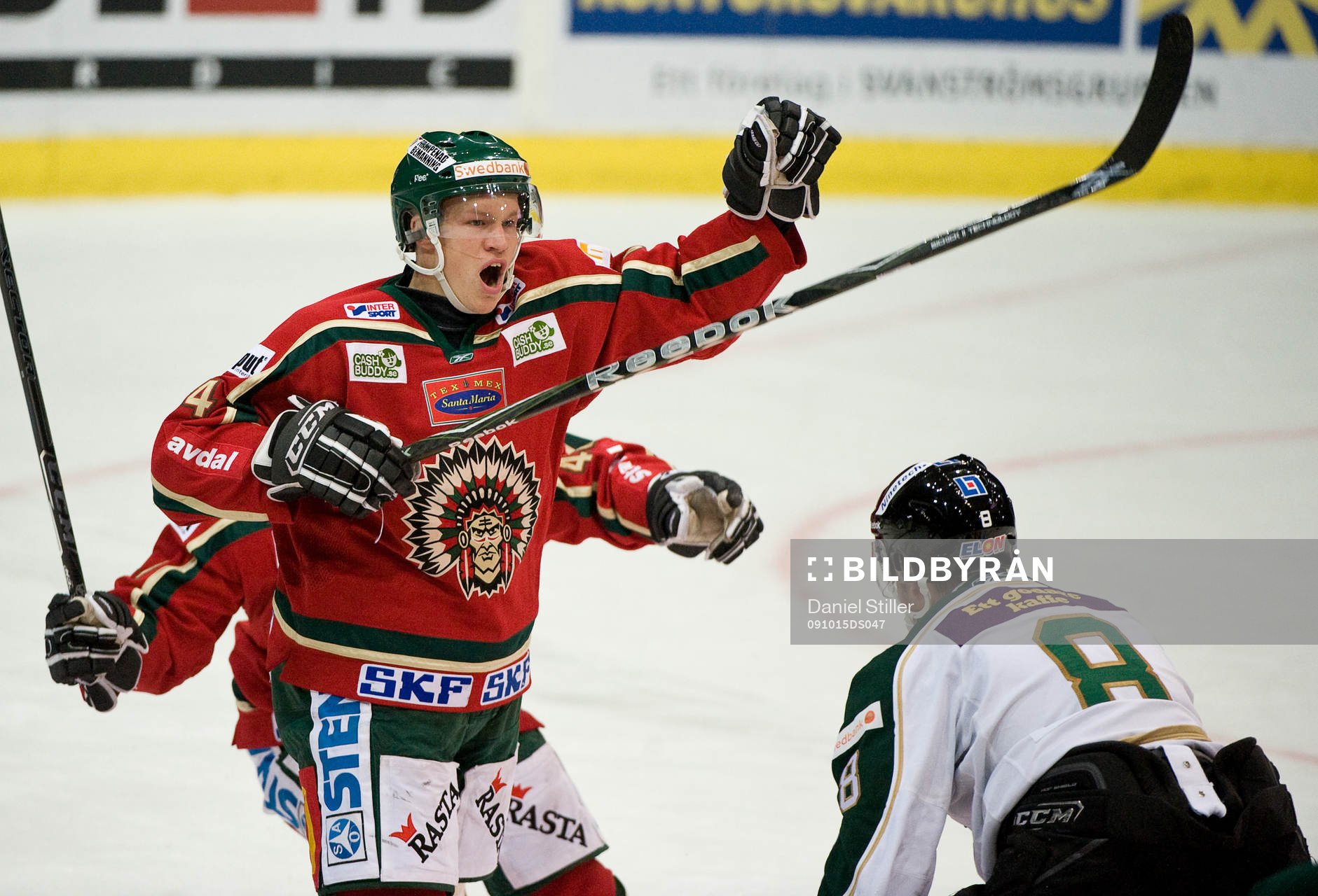 Patric Blomdahl, Frölunda, gör 1-1, jubel