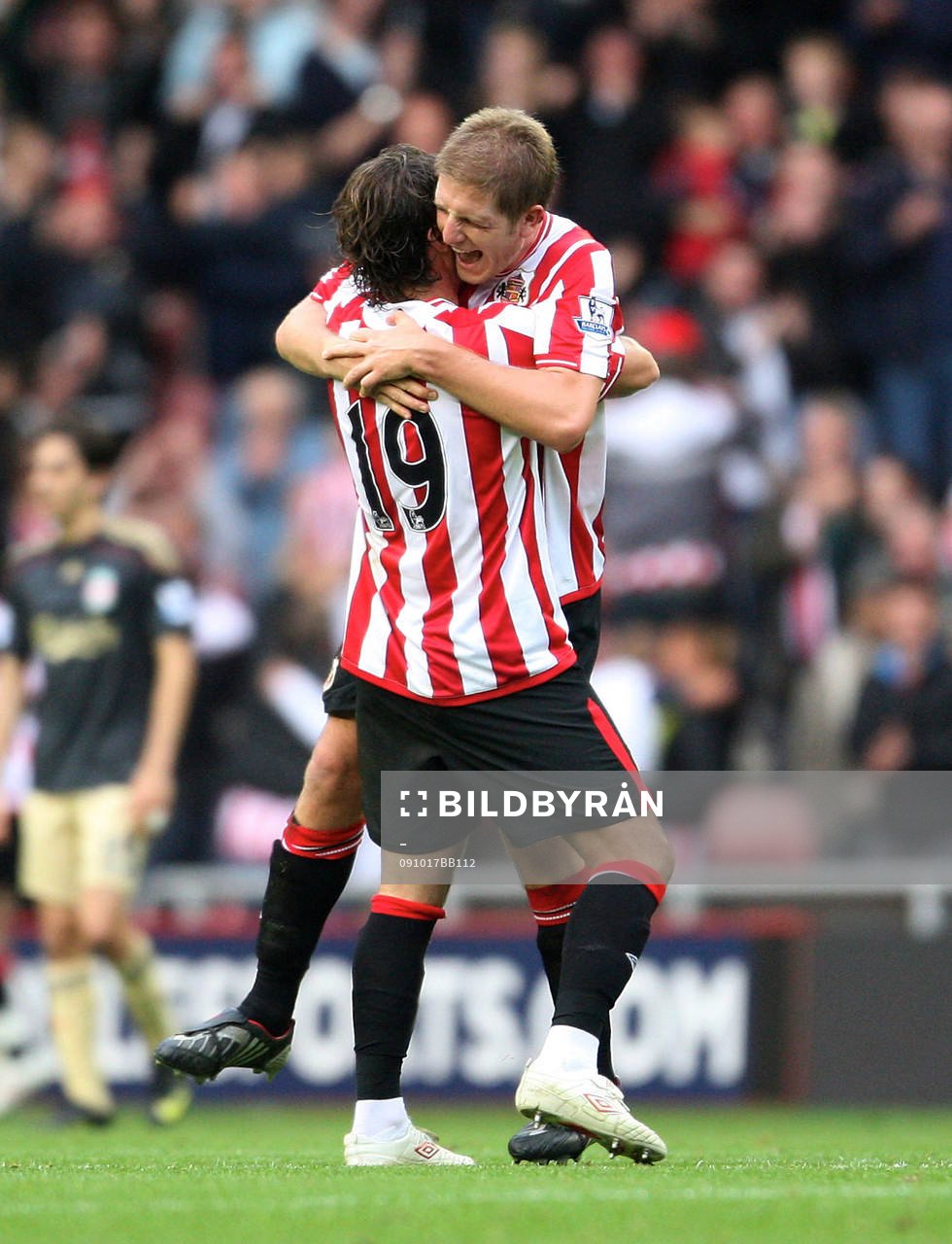 Lorik Cana och Michael Turner, Sunderland, glädje, jubel