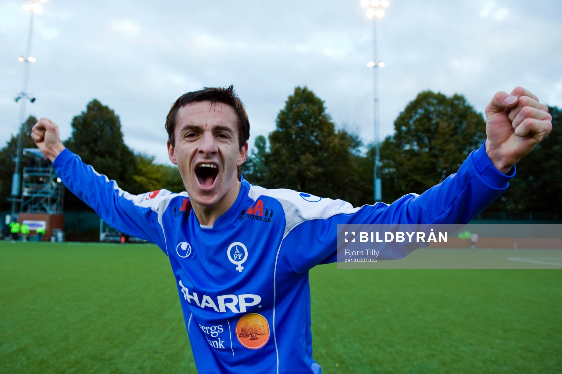  Haris Radetinac, Åtvidaberg, jubel. Åtvidaberg klara för Allsvenskan.