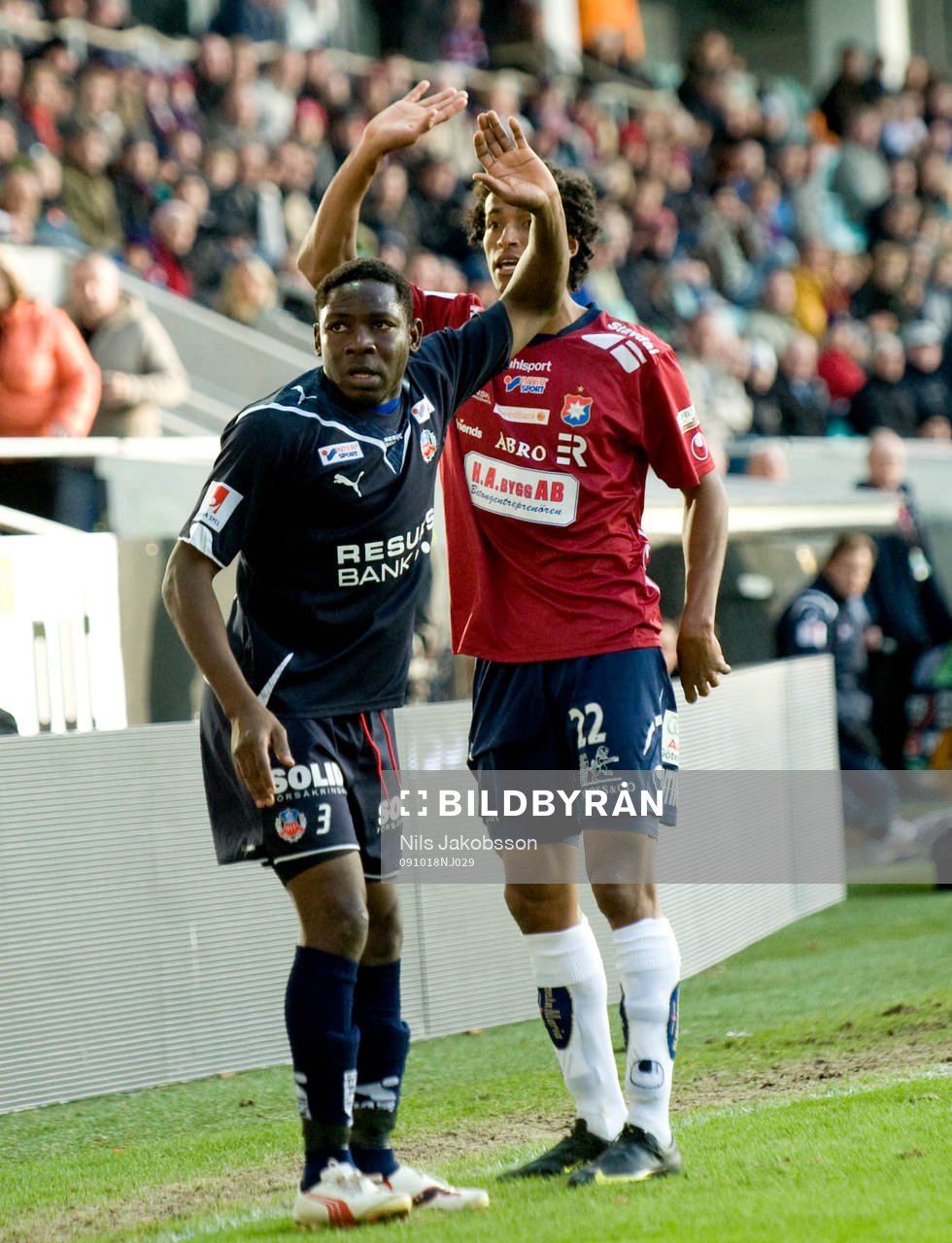 Adama Tambura, Helsingborg och Roy Miller Hernandez Örgryte