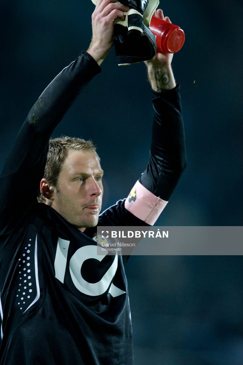 Kim Christensen, målvakt, jubel