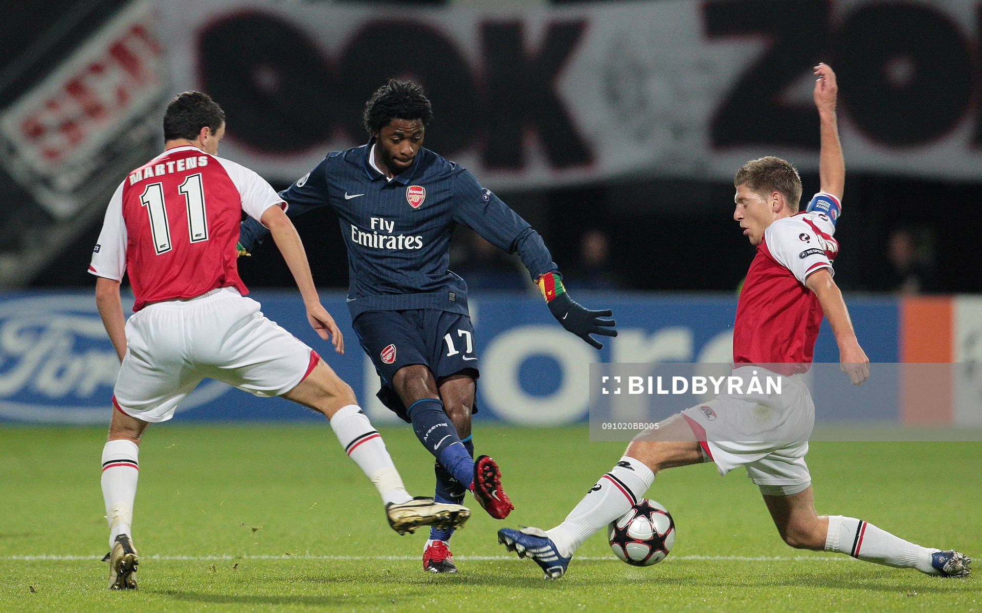  Alexandre Song, Arsenal och Maarten Martens och  Stijn Schaars, Alkmaar