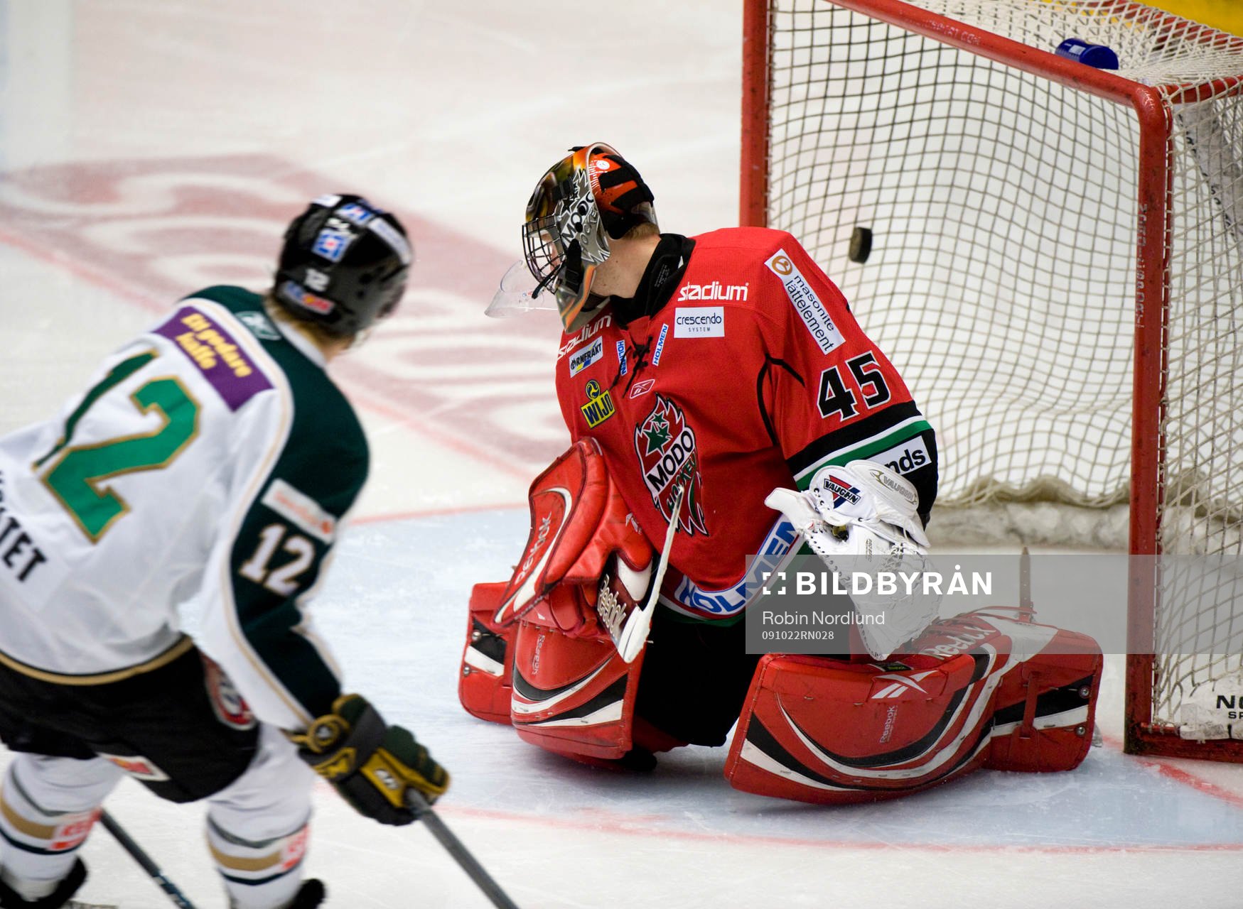 Maruis Holtet, Färjestad gör  1-6 bakom Roman Malek,