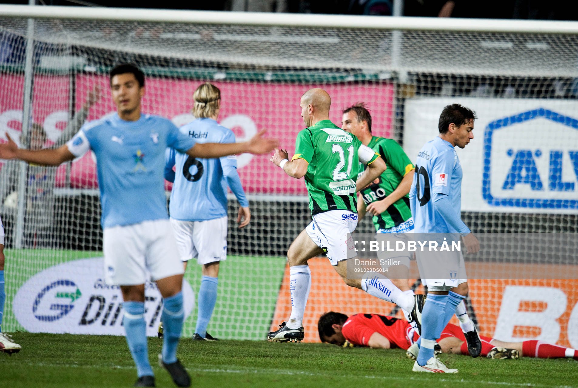 Mattias Lindström, GAIS, gör 1-0. Jubel