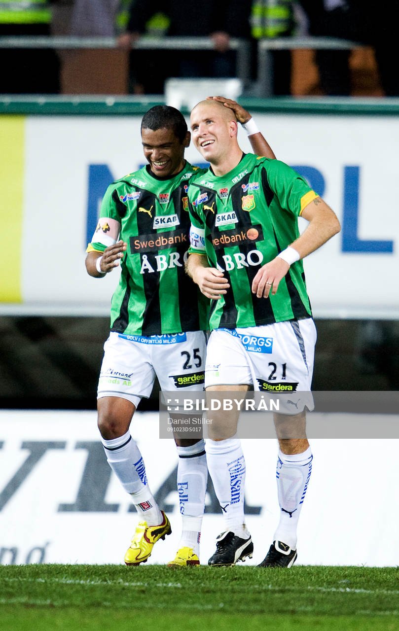 Mattias Lindström, GAIS, gör 1-0. Jubel