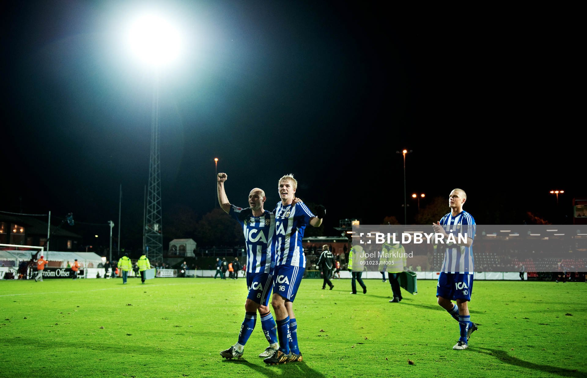 Thomas Olsson, Erik Lund och Ragnar Sigurdsson, IFK
