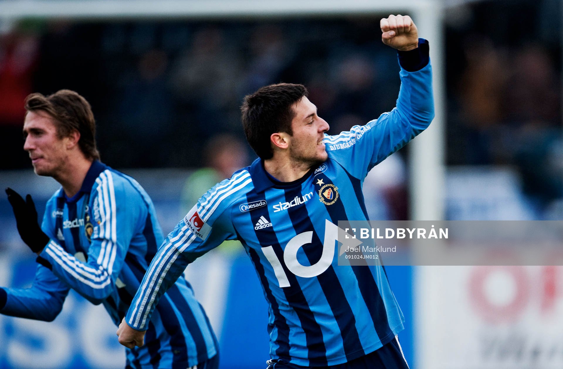  Hrvoje Milic, Djurgården, jubel efter att ha gjort 2-1 på straff.