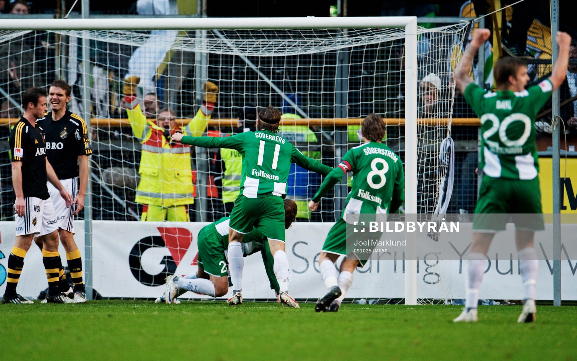 Hammarby-spelare jubel