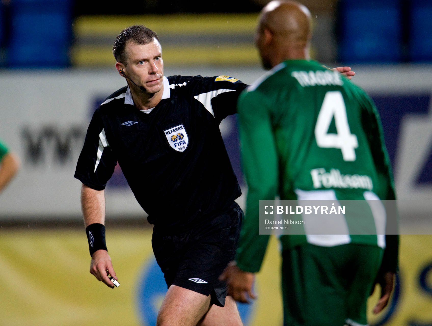 Daniel Stålhammar, domare och Christian Traoré, Hammarby