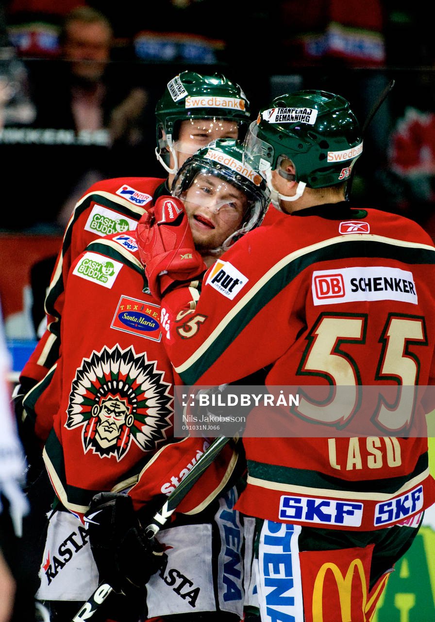 Fredrik Pettersson, Nicklas Lasu, Frölunda, jubel, glad