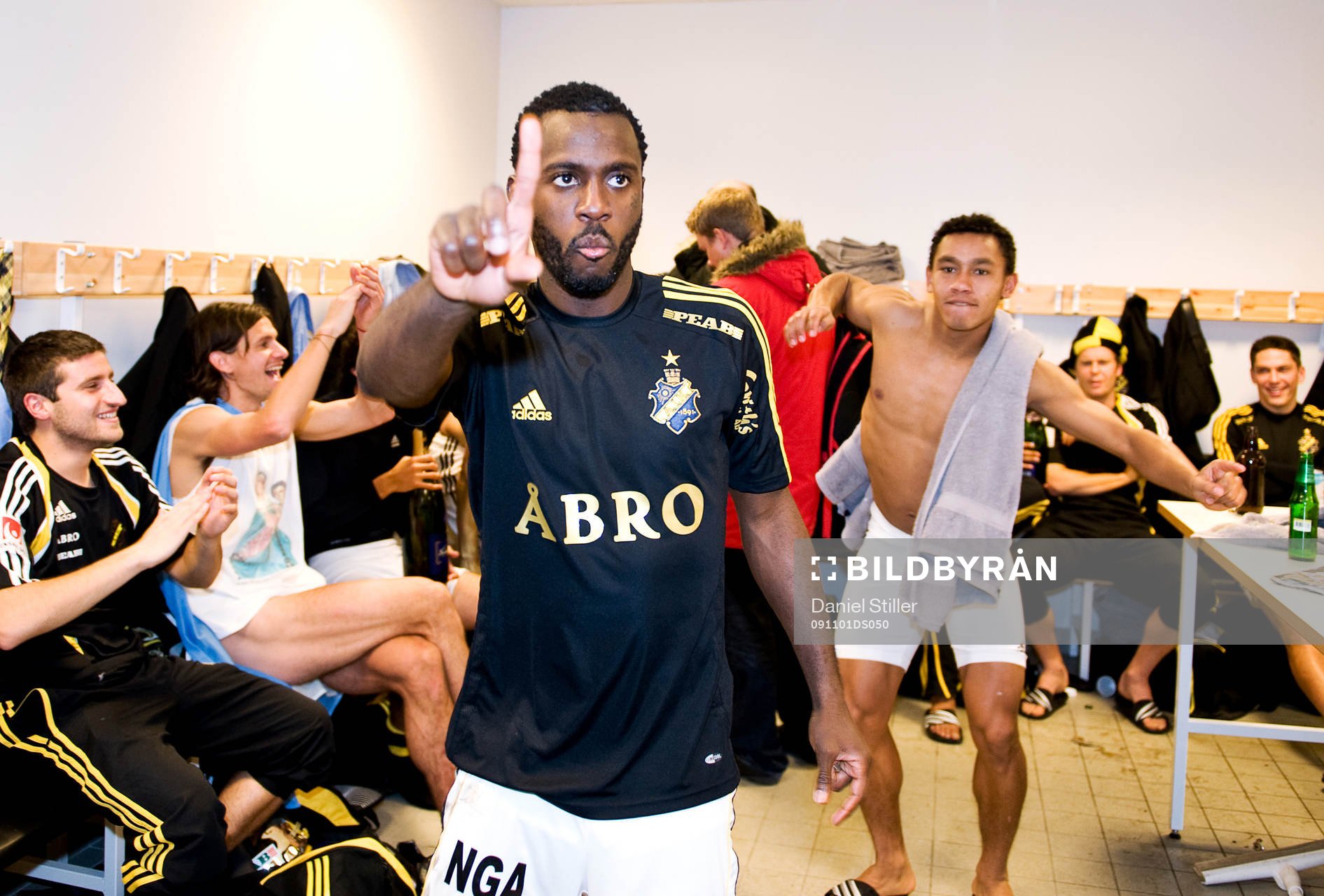 Dulee Johnson, AIK. Svenska Mästare, SM-guld, jubel,