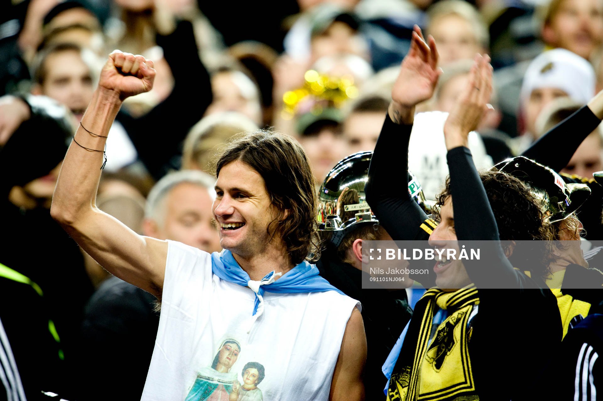  Iván Obolo, Jorge Ortiz, AIK, jubel. Svenska Mästare, SM-guld.