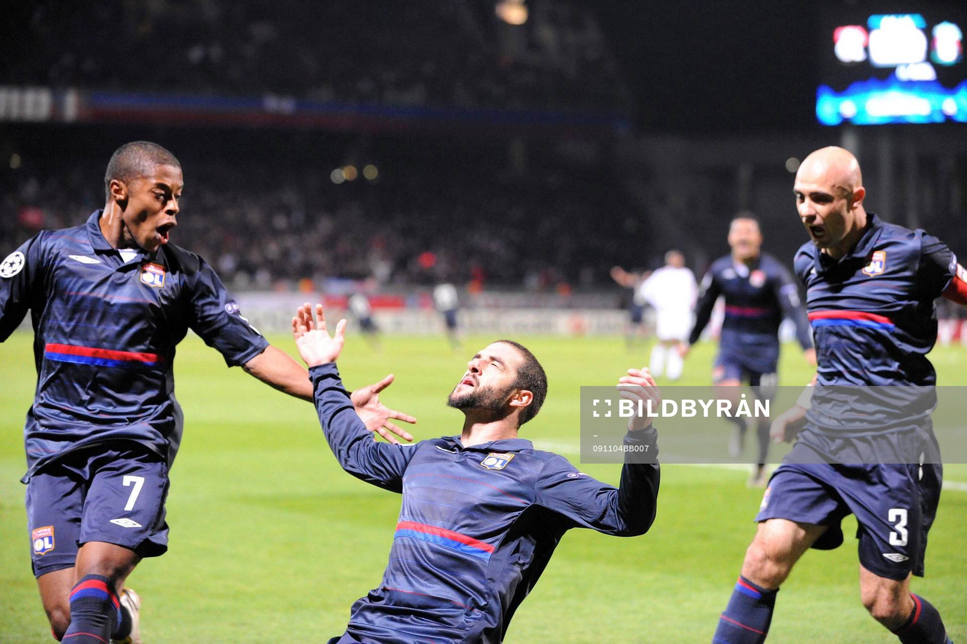  Lisandro Lopez, Lyon, glädje, jubel.