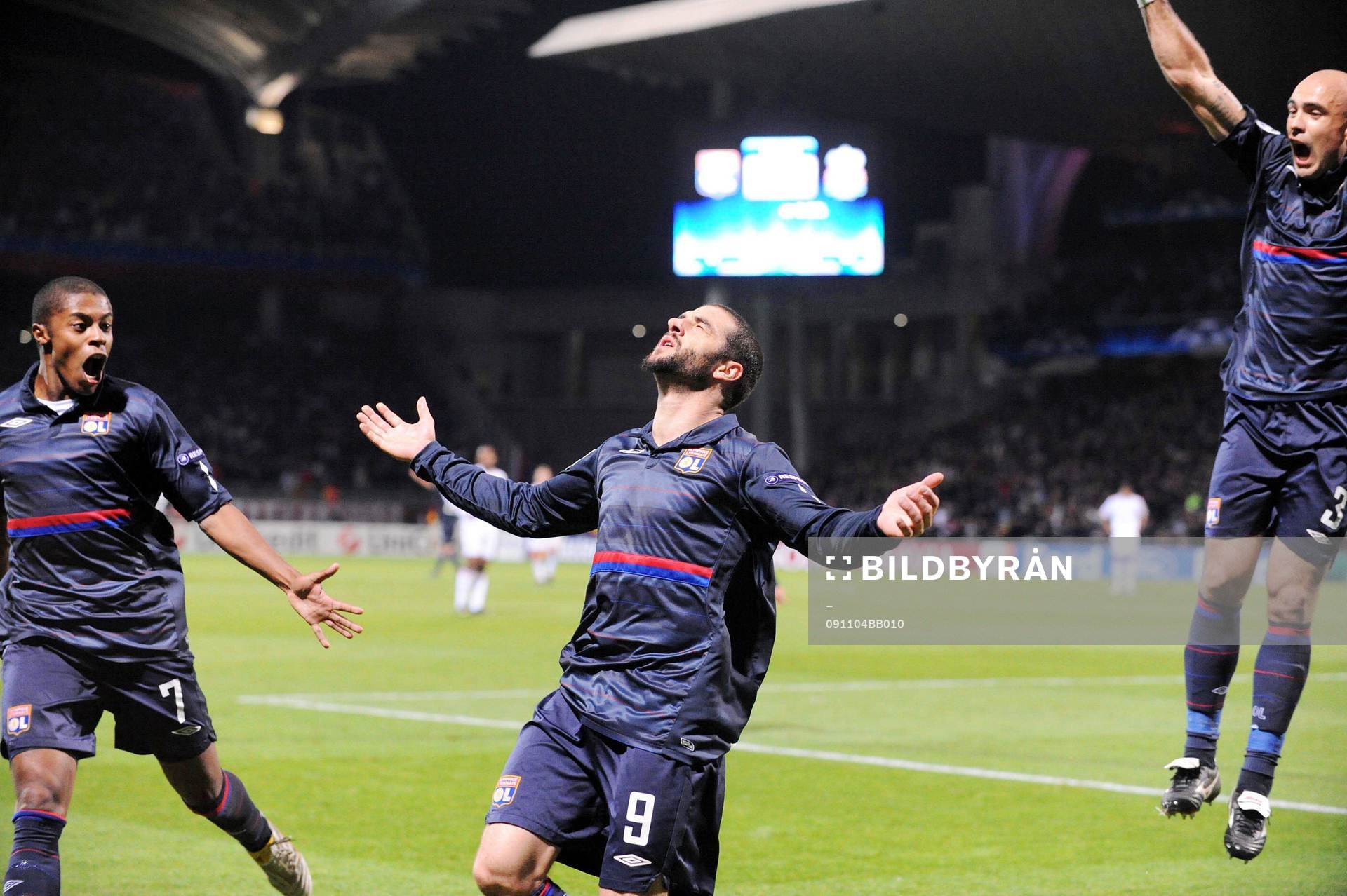  Lisandro Lopez, Lyon, glädje, jubel.