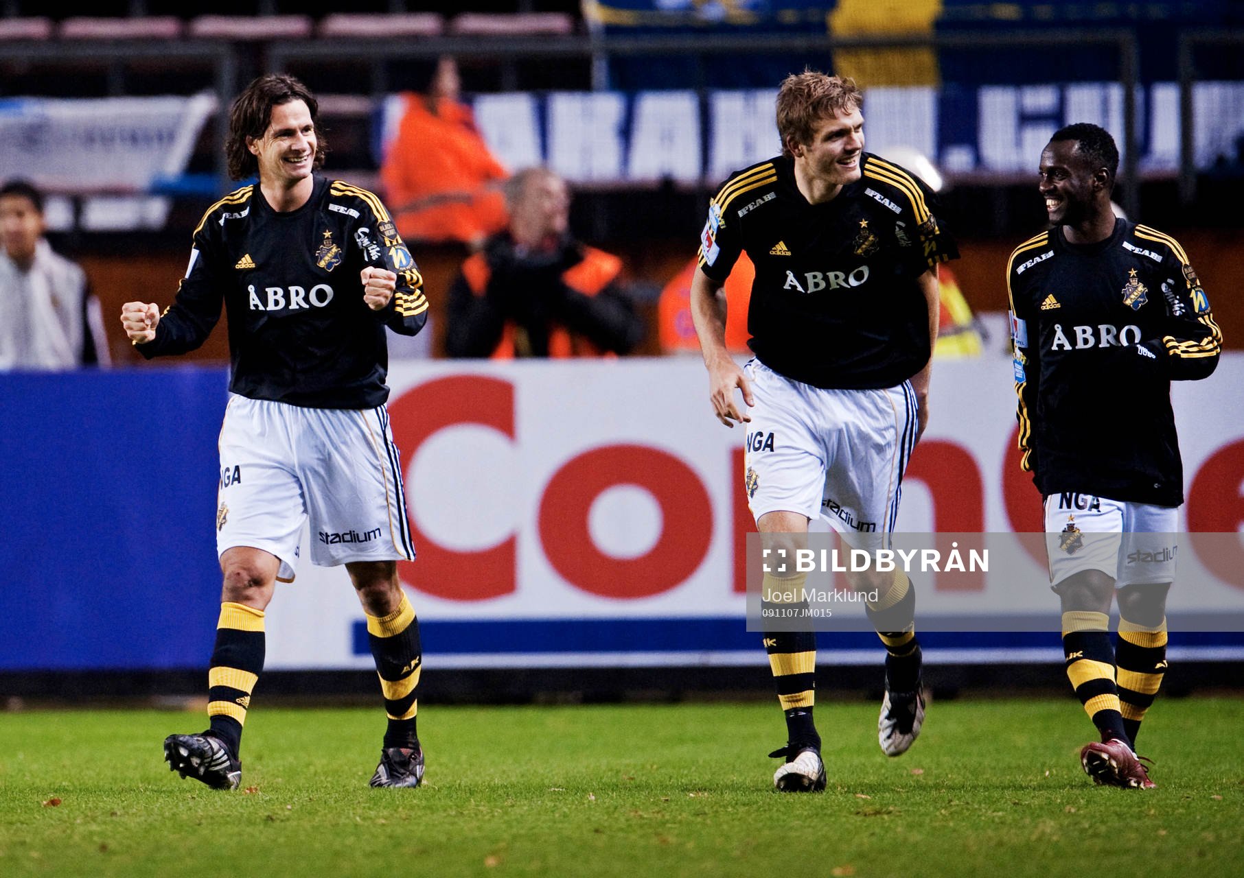  Iván Obolo, AIK, jubel efter 1-0.