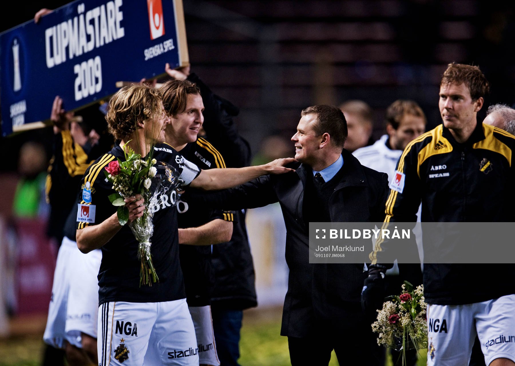 Daniel Tjernström och Mikael Stahre, tränare AIK