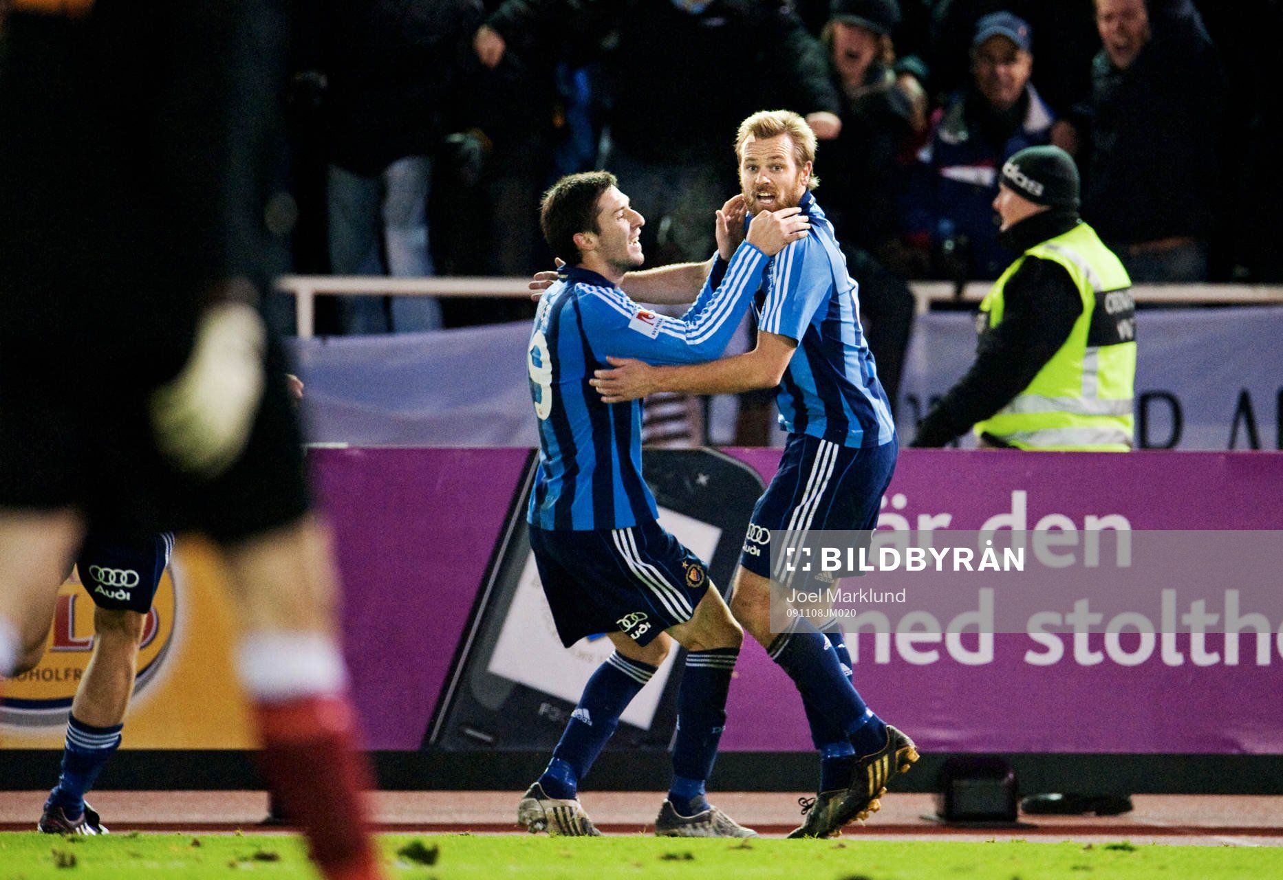  Mattias Jonson, Djurgården, jubel efter 3-0-målet.