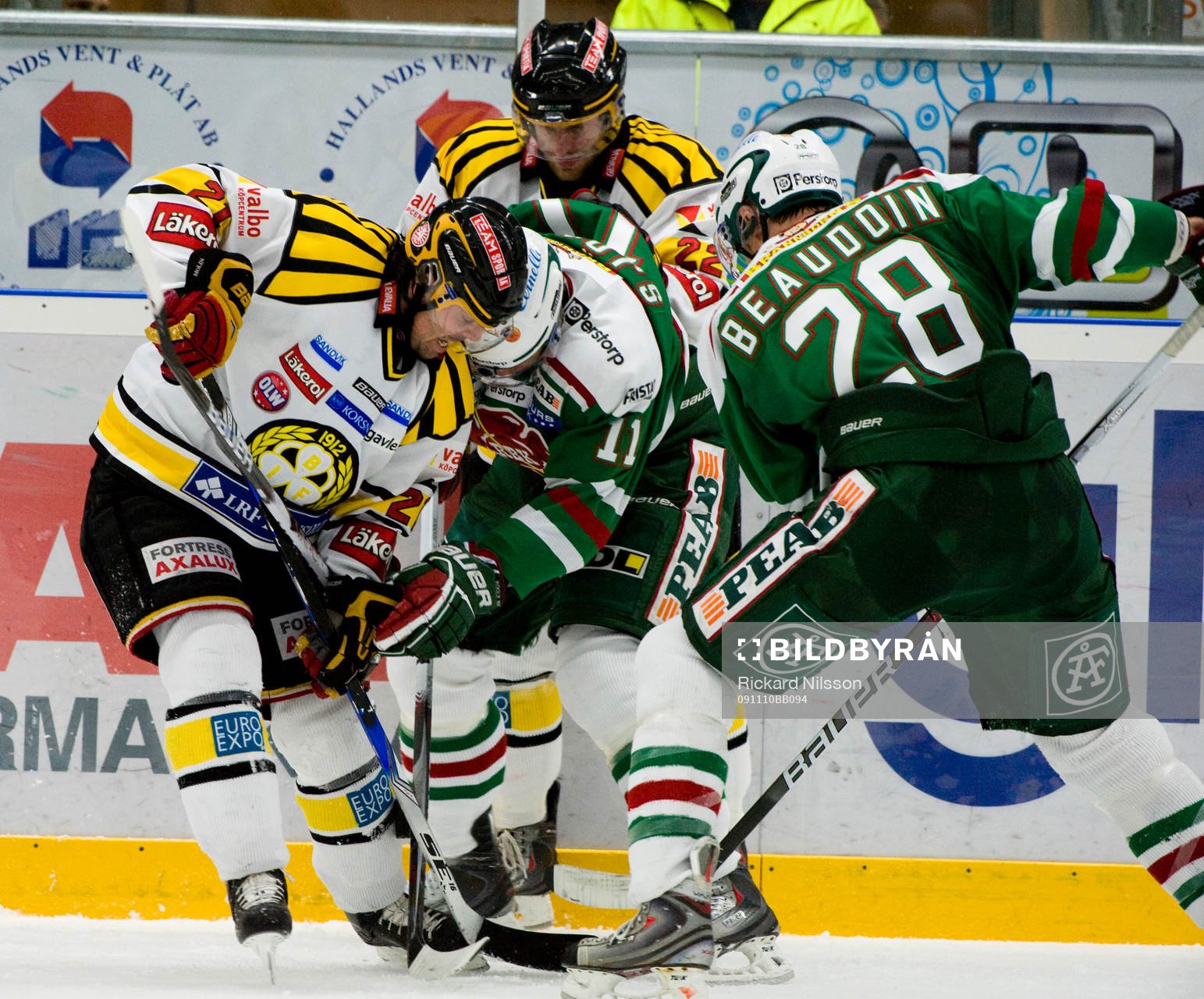 Ove Molin och Jörgen Sundqvist, Brynäs. Mattias Sjögren,