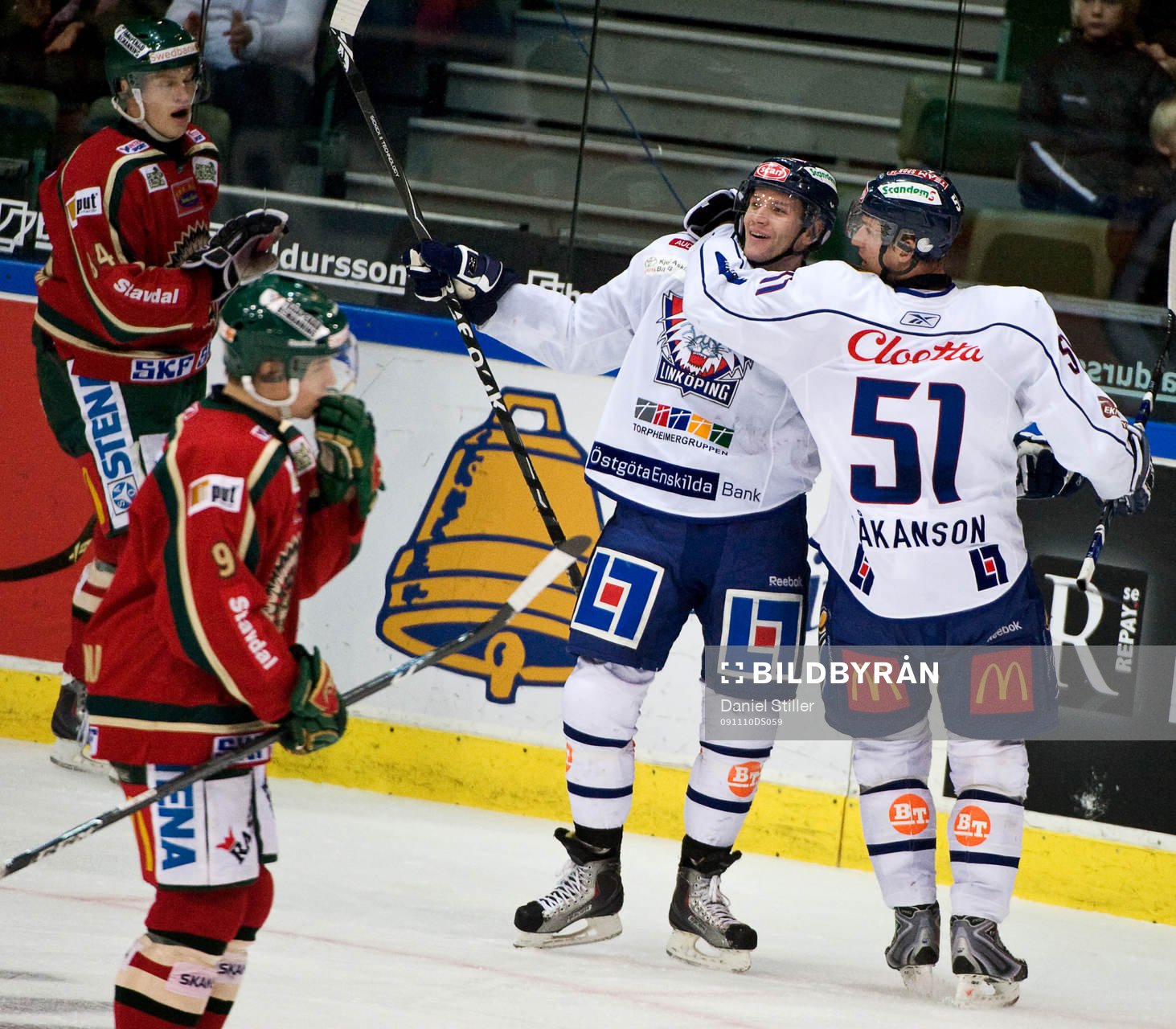 Jari Tolsa, Linköping, gör 0-1. Mikael Håkansson jubel