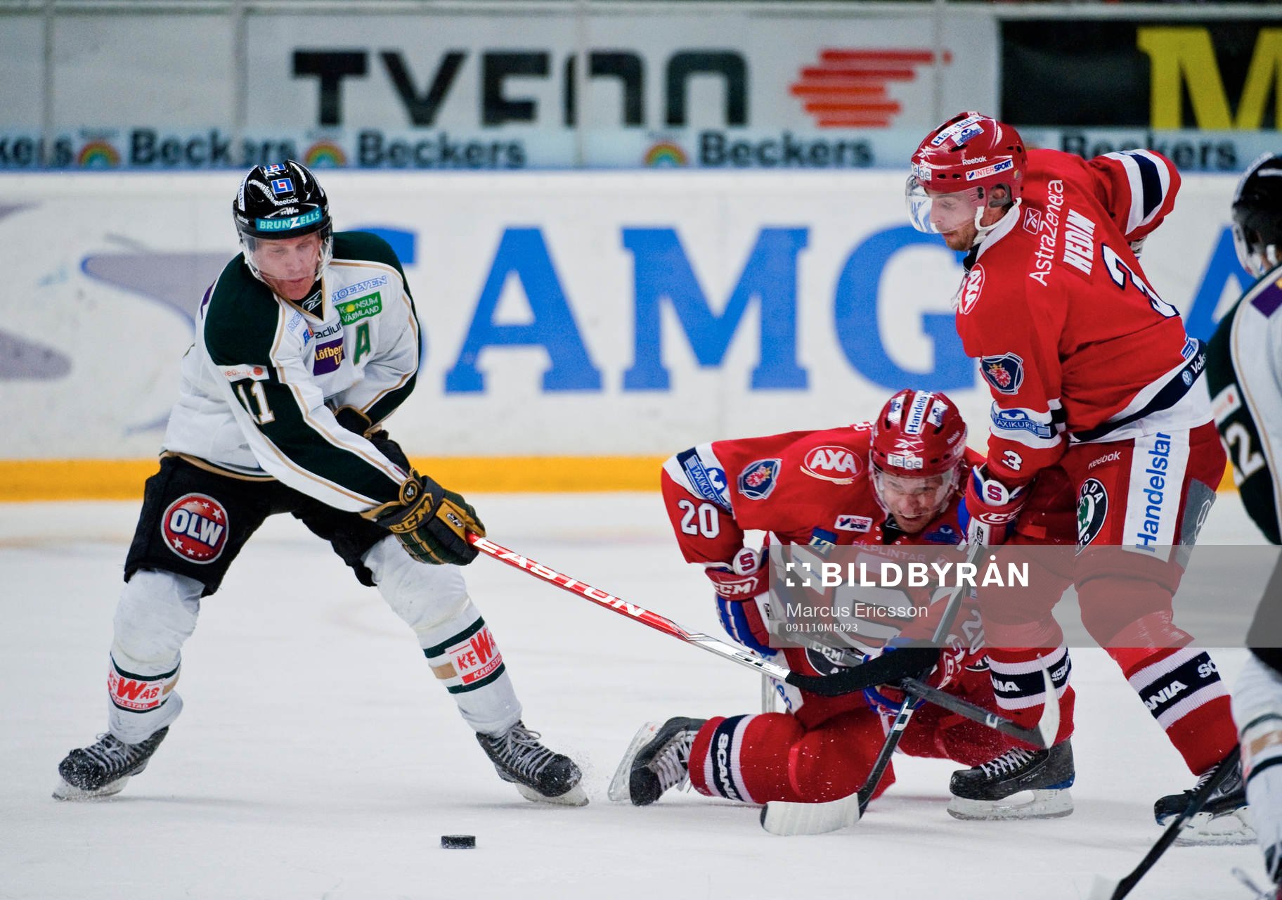 Jesper Mattsson, Färjestad, och Petri Pakaslahti, Pierre