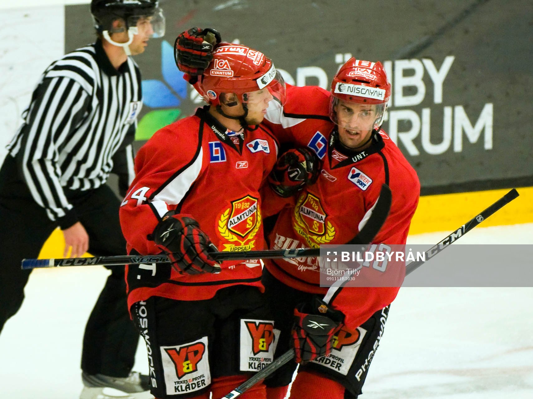 Almtunas målskyttar, Johan Andersson, (1-0) och Jimmie