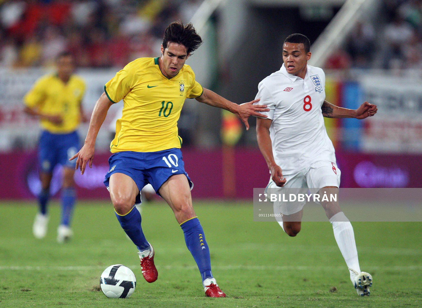 Kaka, Brasilien och Jermaine Jenas, England