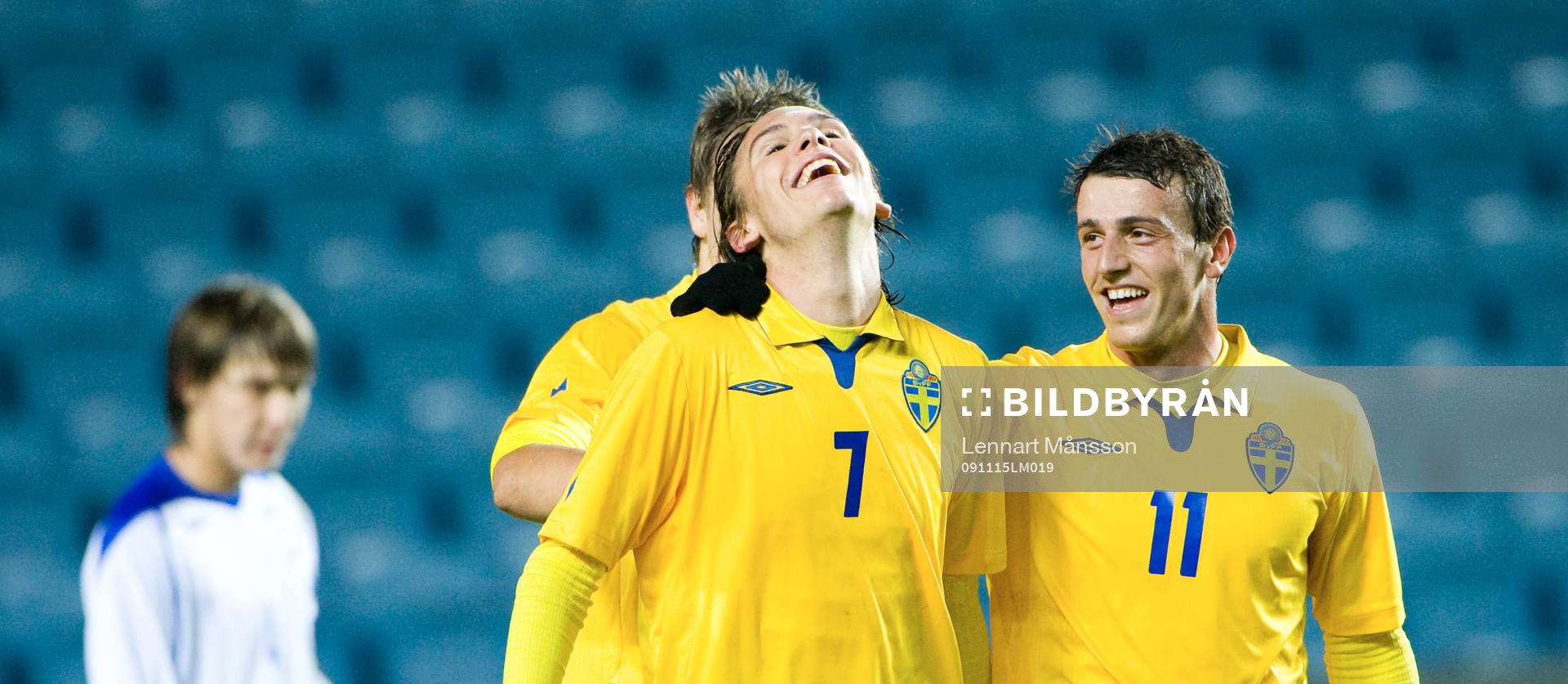 Albin Ekdal och Erton Fejzullahu, de svenska målskyttarna