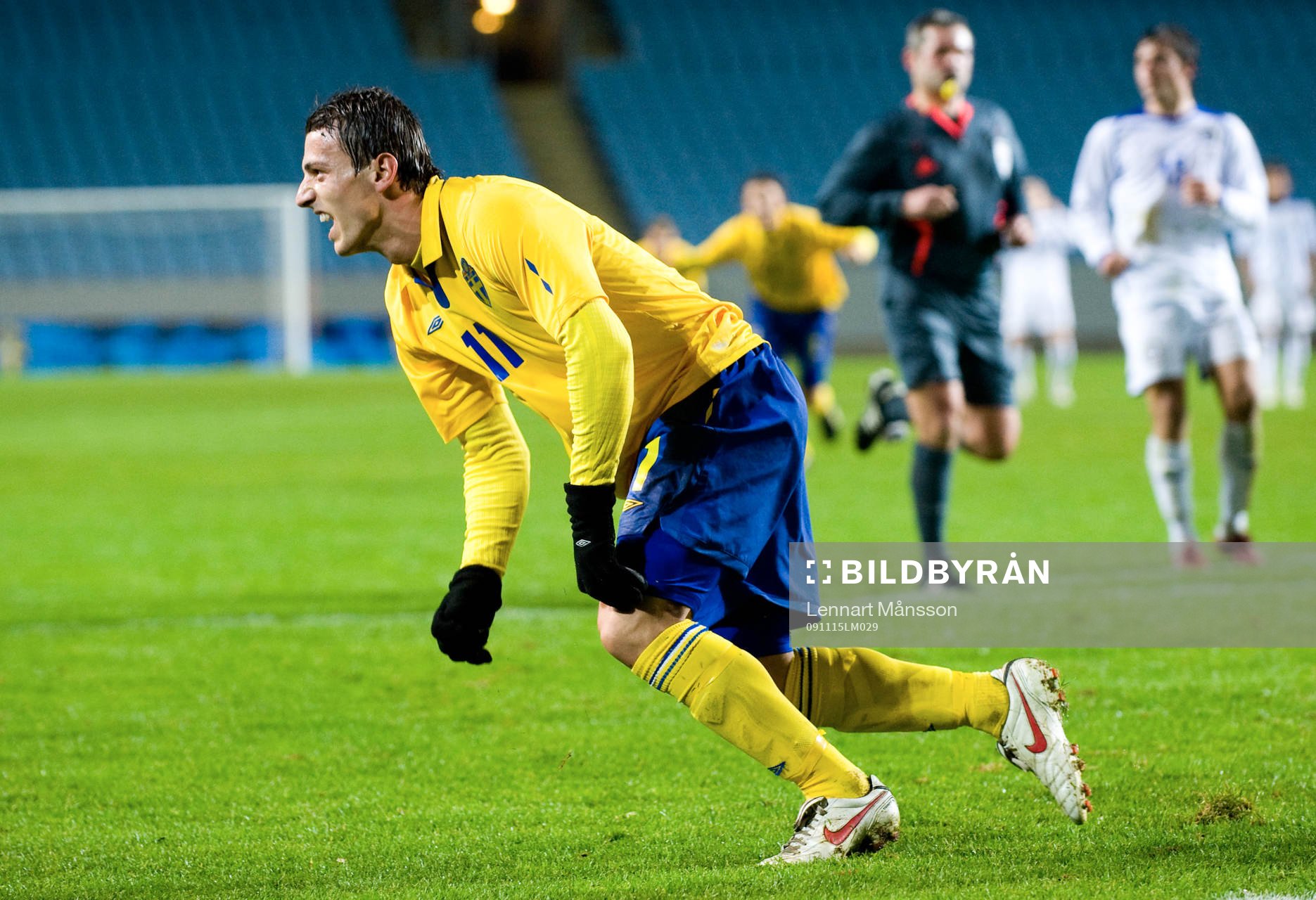 1-0, Erton Fejzullahu som jublar över målet. Jubel,