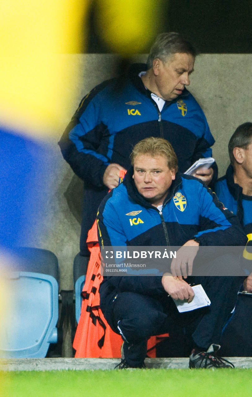 Fotboll, U21, EM-kval, Sverige. Tommy Söderberg och