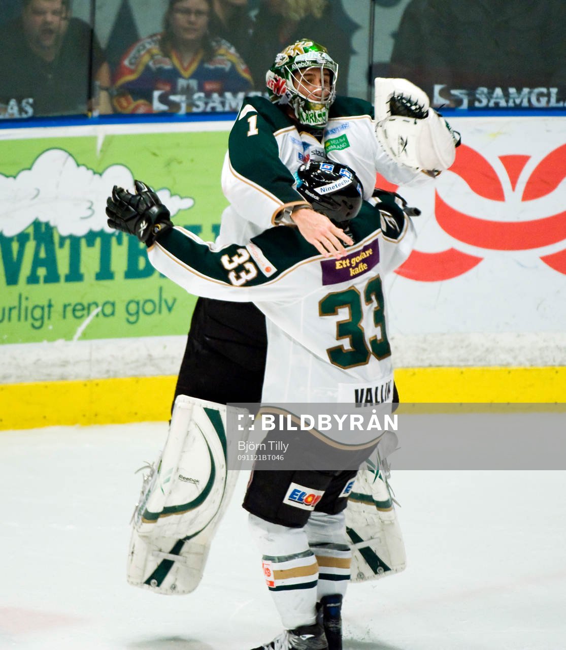Henrik Karlsson, målvakt, Färjestad, jubel
