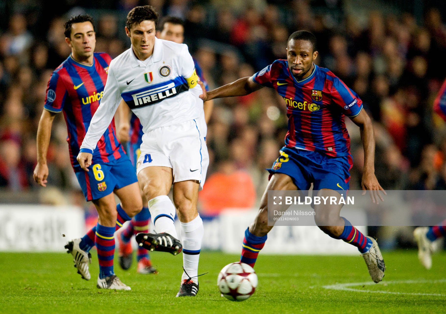 Xavi och Seydou Keita, Barcelona och Javier Zanetti, inter