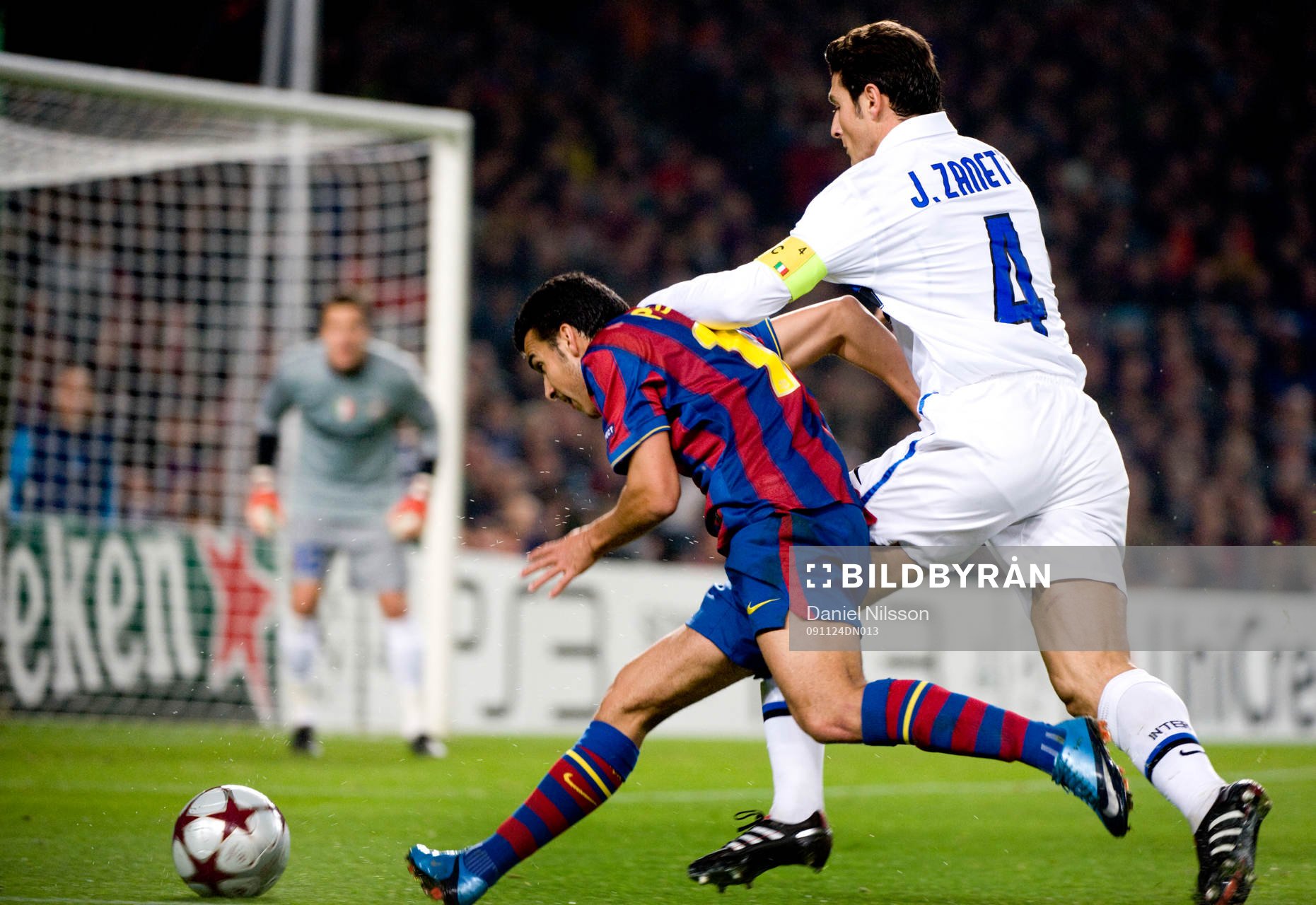 Pedro, Barcelona och Javier Zanetti, Inter