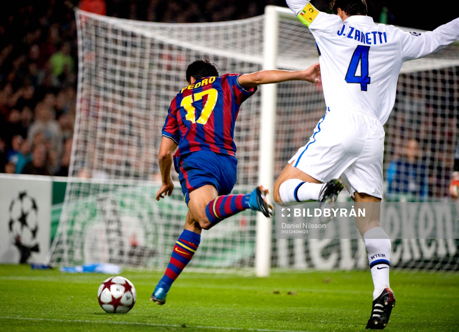 Pedro, Barcelona och Javier Zanetti, Inter