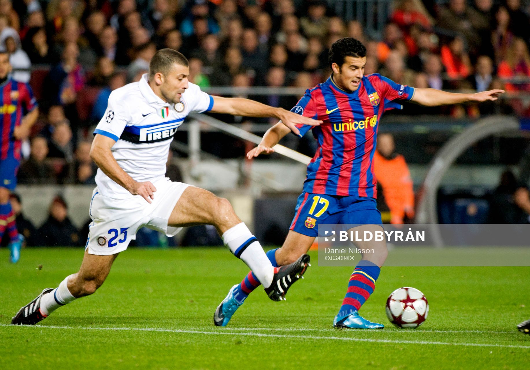 Pedro, Barcelona och Walter Samuel, Inter