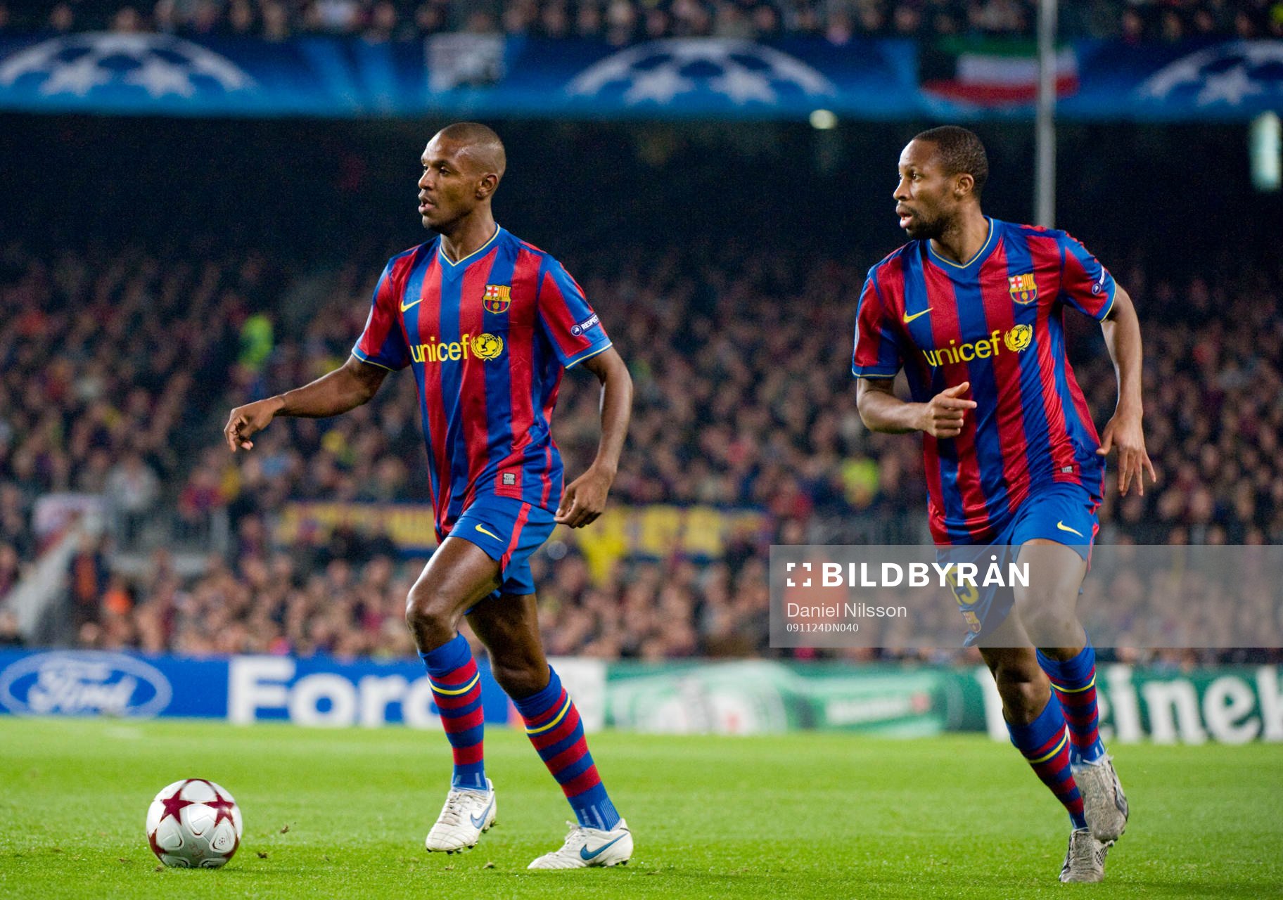 Eric Abidal och Seydou Keita, Barcelona