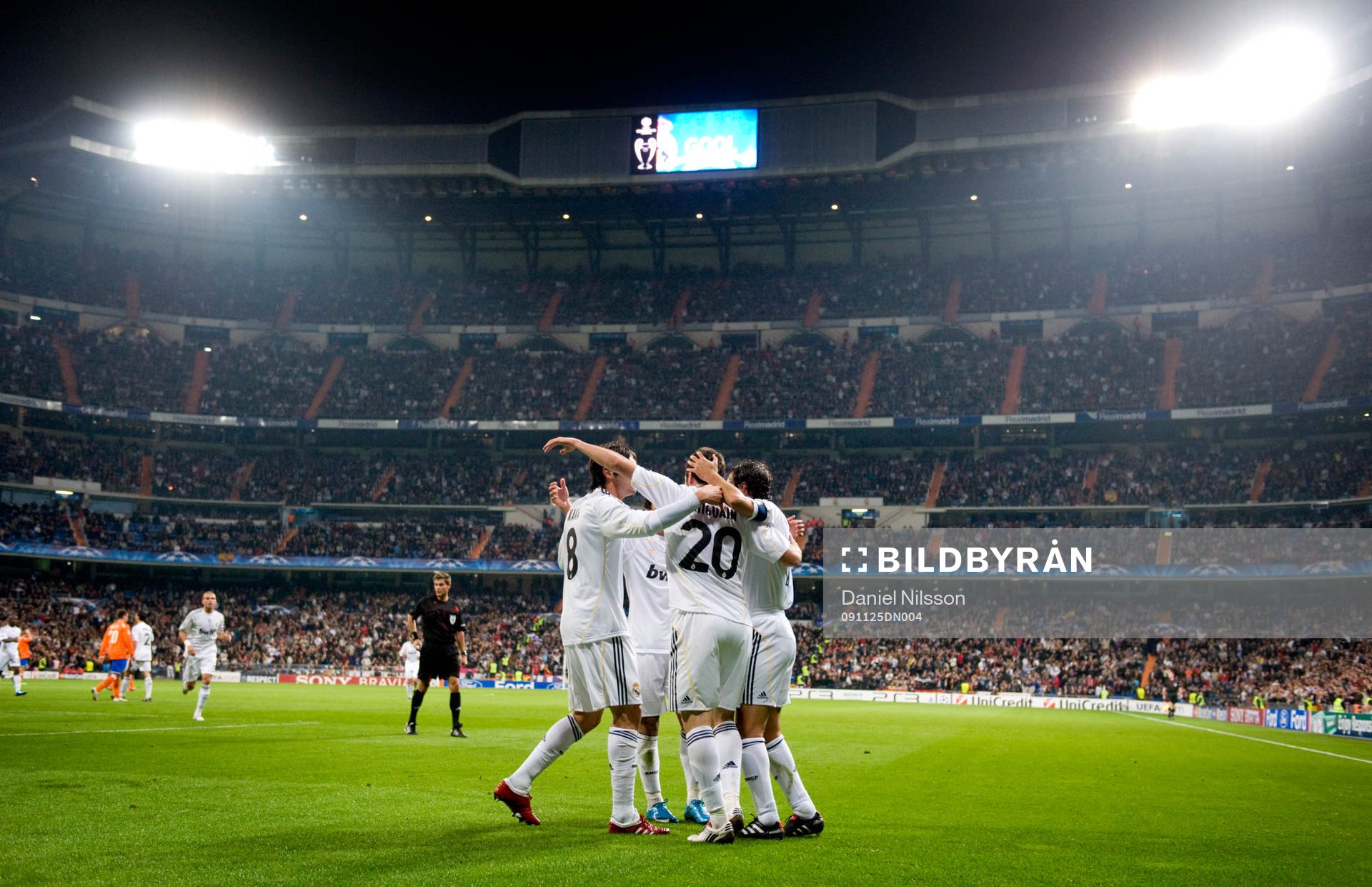 Gonzalo Higuain, Madrid gör 1-0. Jubel