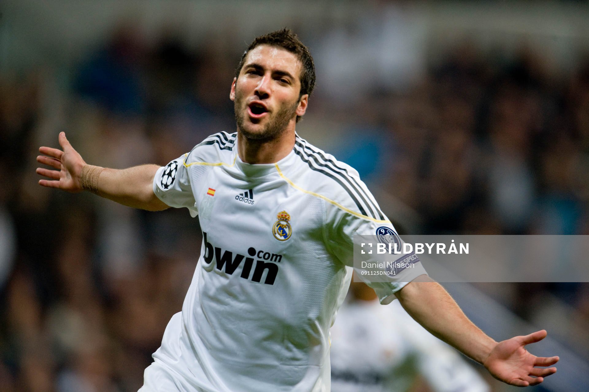 Gonzalo Higuain, Madrid gör 1-0. Jubel