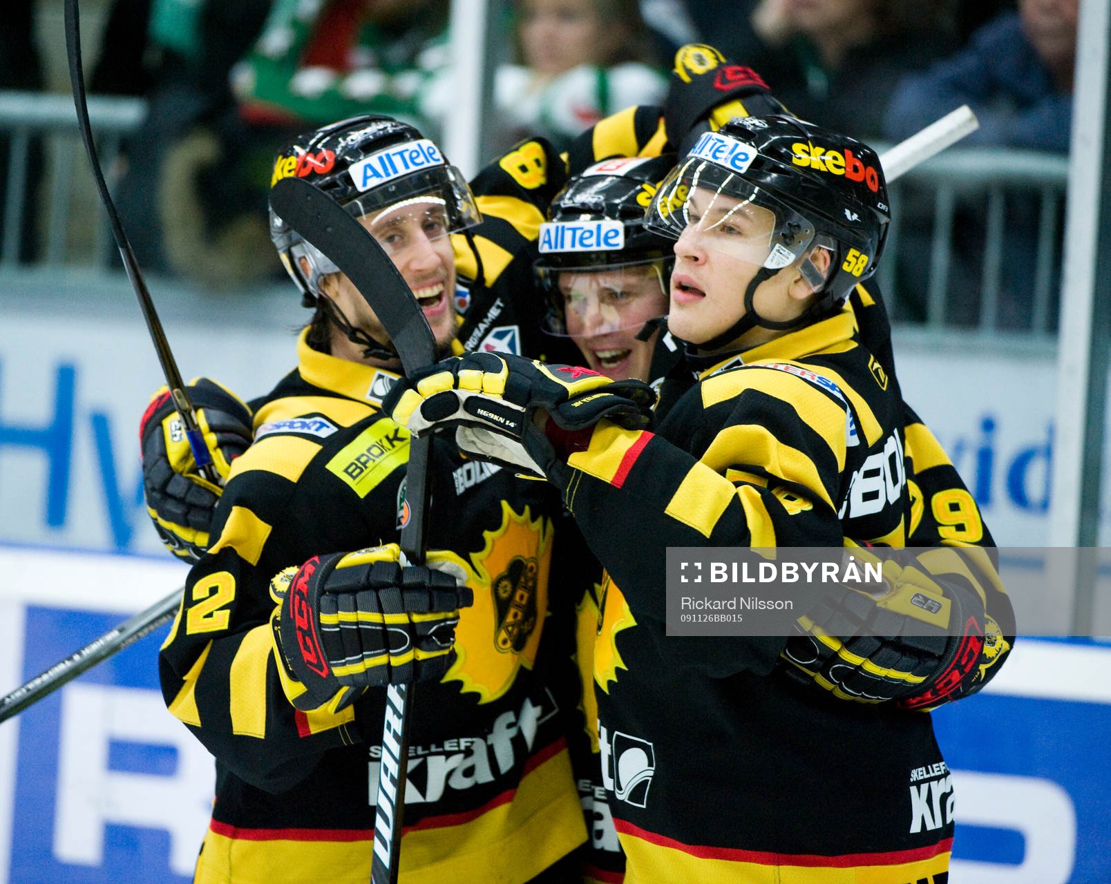 Fredrik Warg, Skellefteå, jubel med Christian Söderström