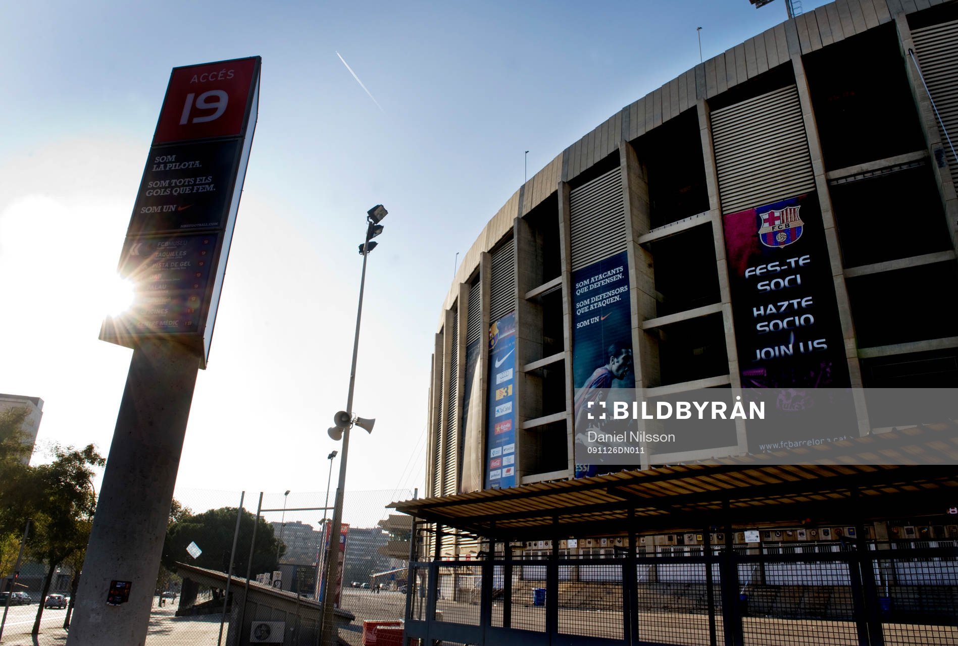 Camp Nou. Exteriör. Arena, stadion