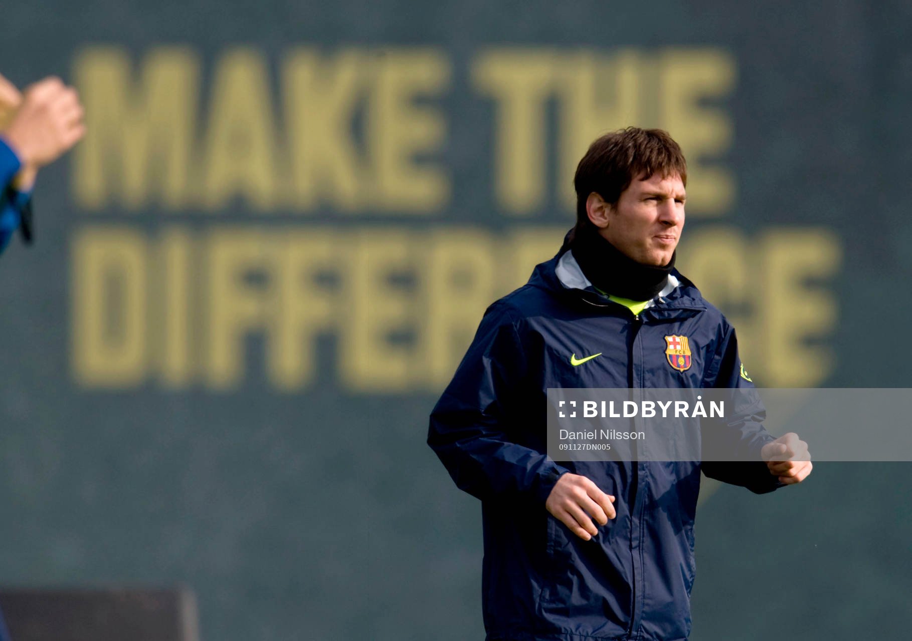Lionel Messi joggade vid sidan