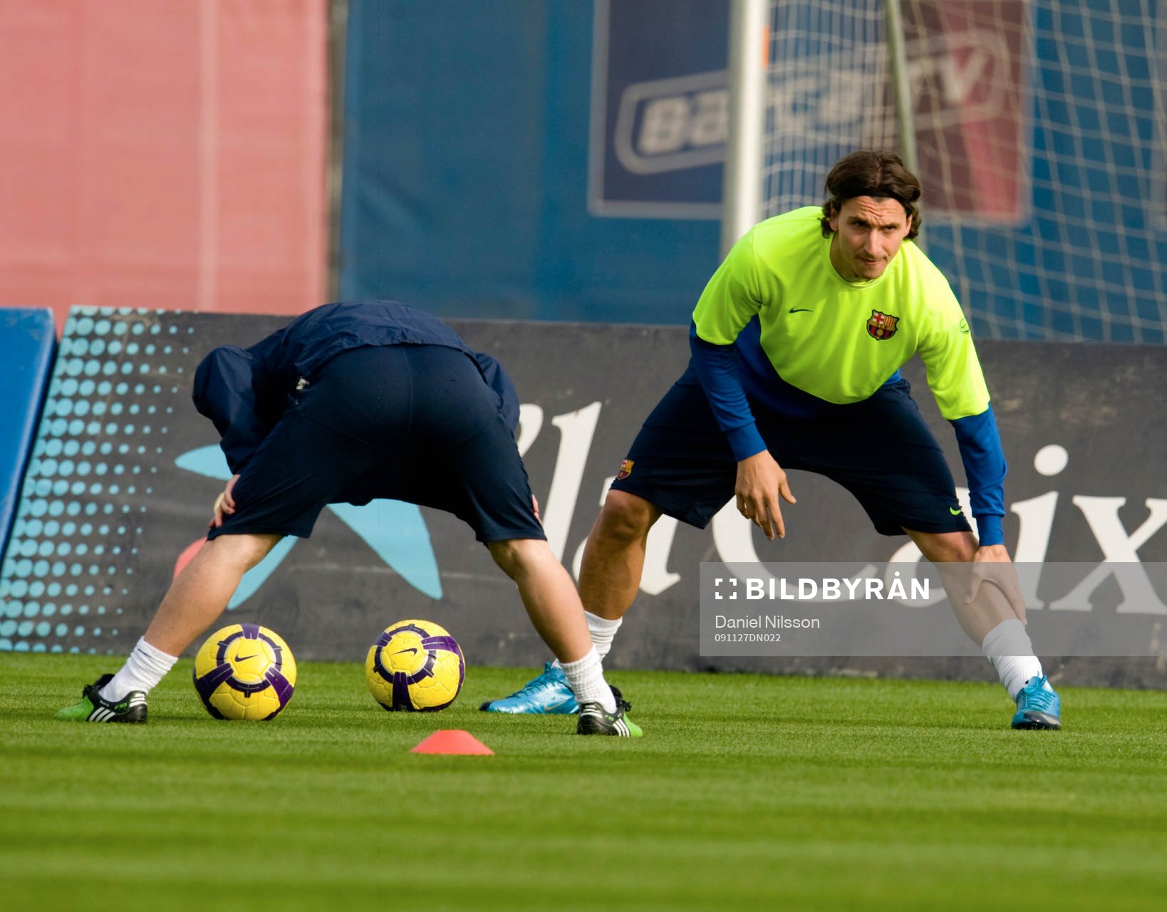 Zlatan Ibrahimovic och Lionel Messi värmde upp för sig