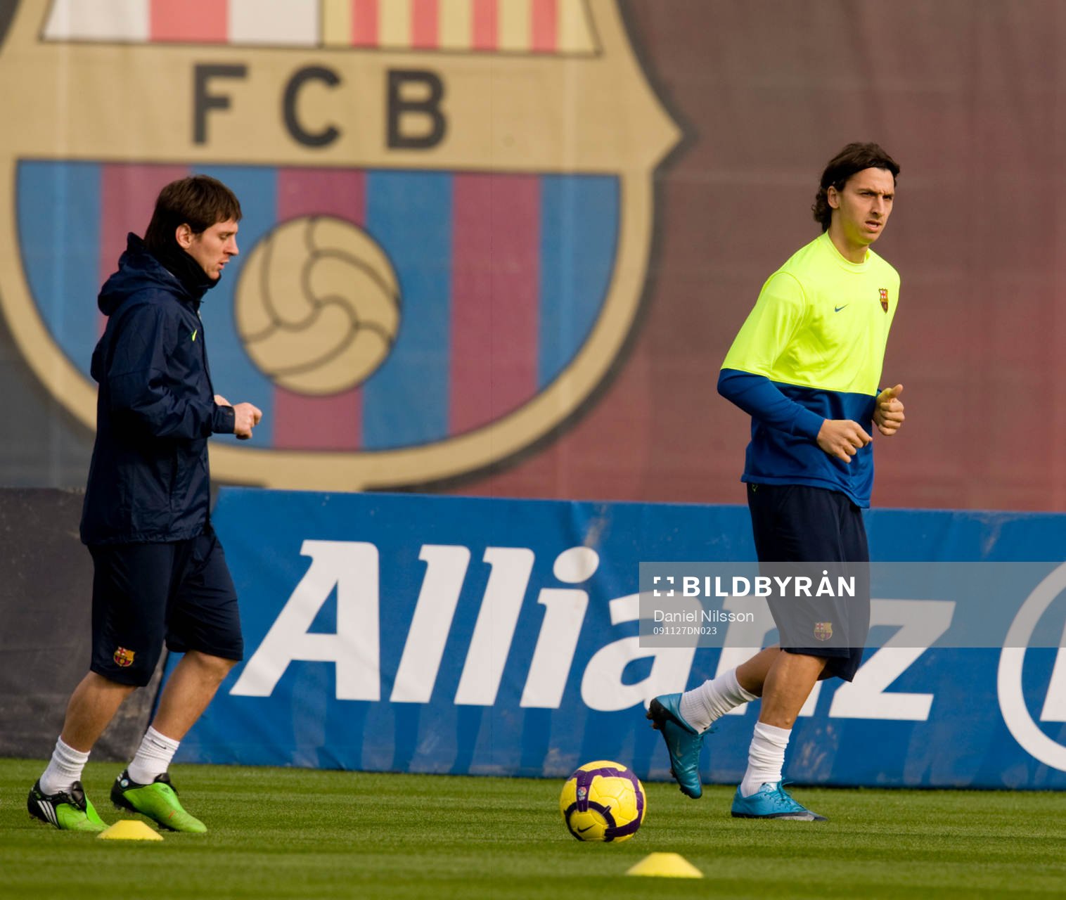 Zlatan Ibrahimovic och Lionel Messi värmde upp för sig