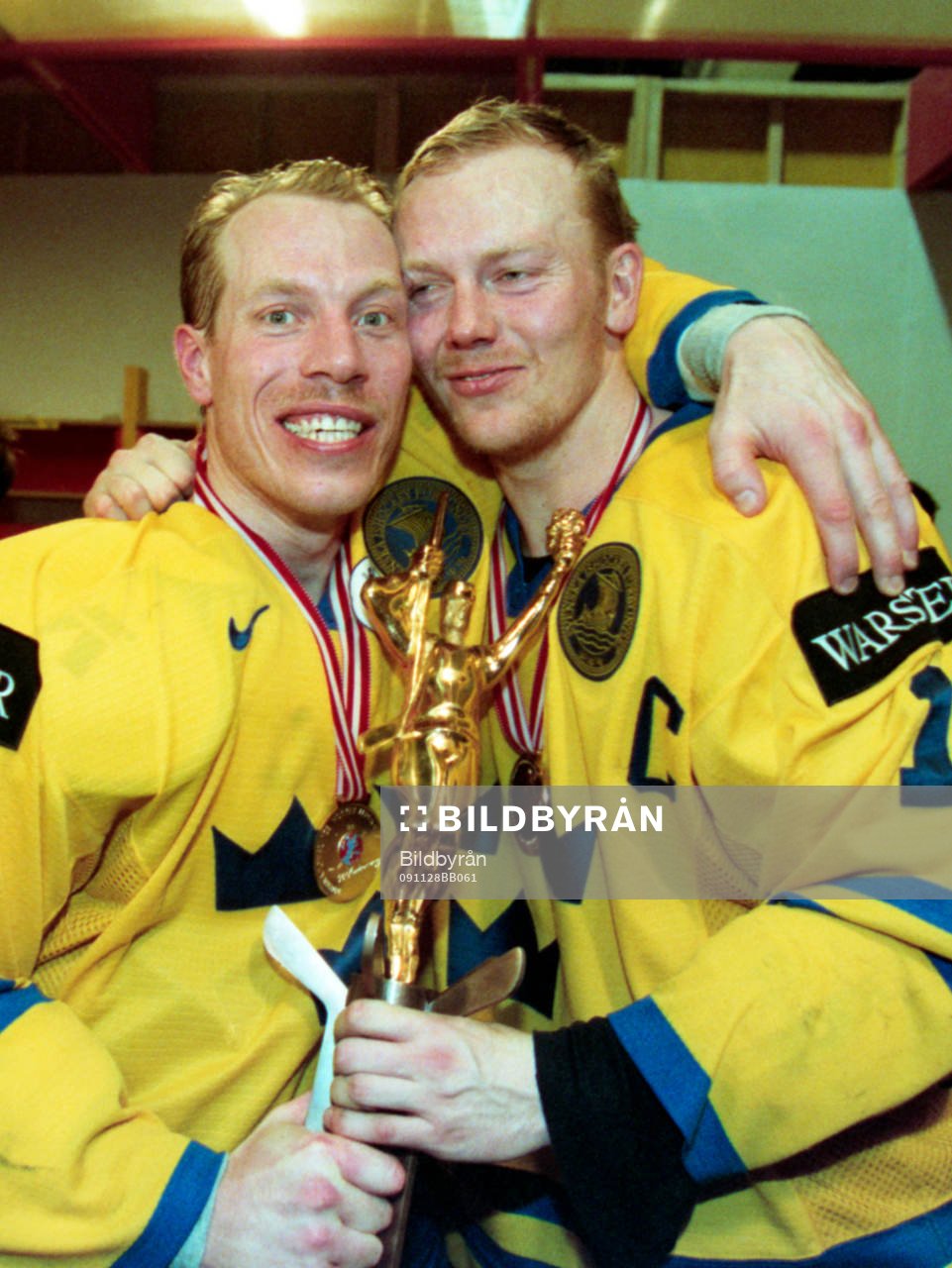 Jonas Bergqvist och Mats Sundin, Sverige, pokal