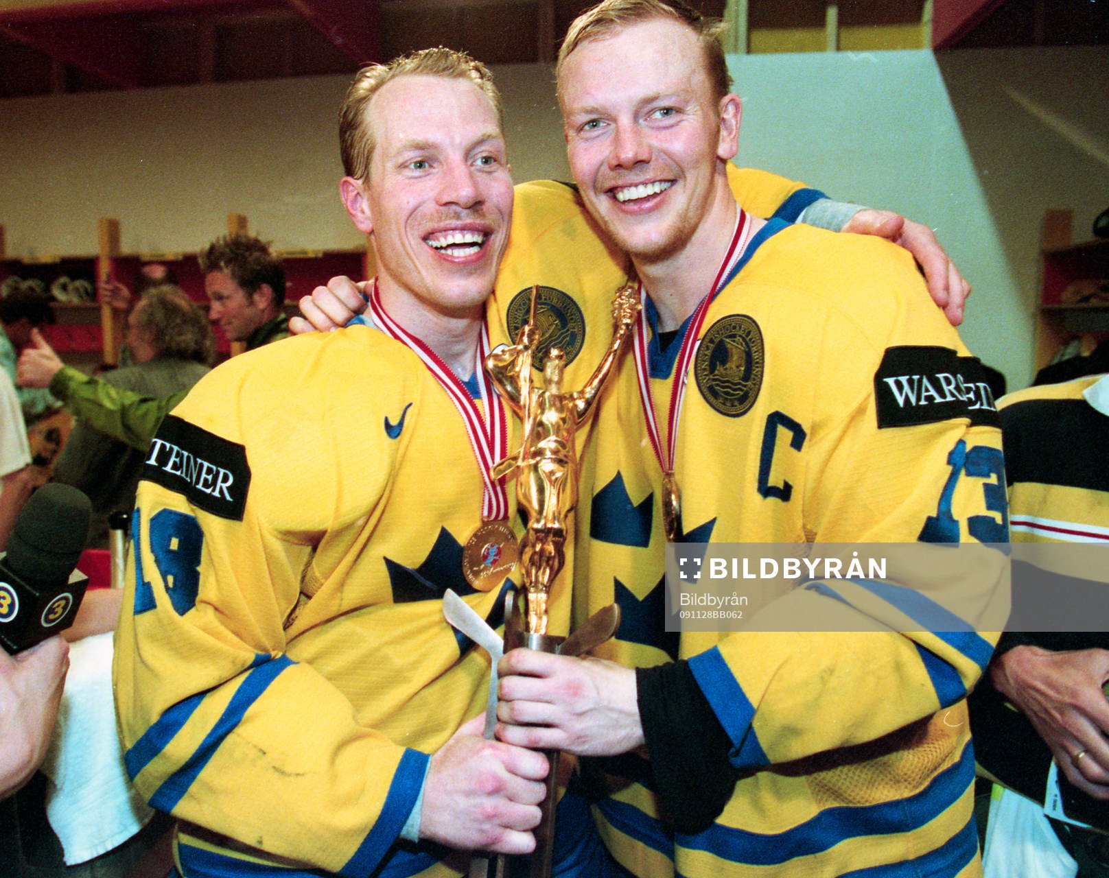 Jonas Bergqvist och Mats Sundin, Sverige, pokal