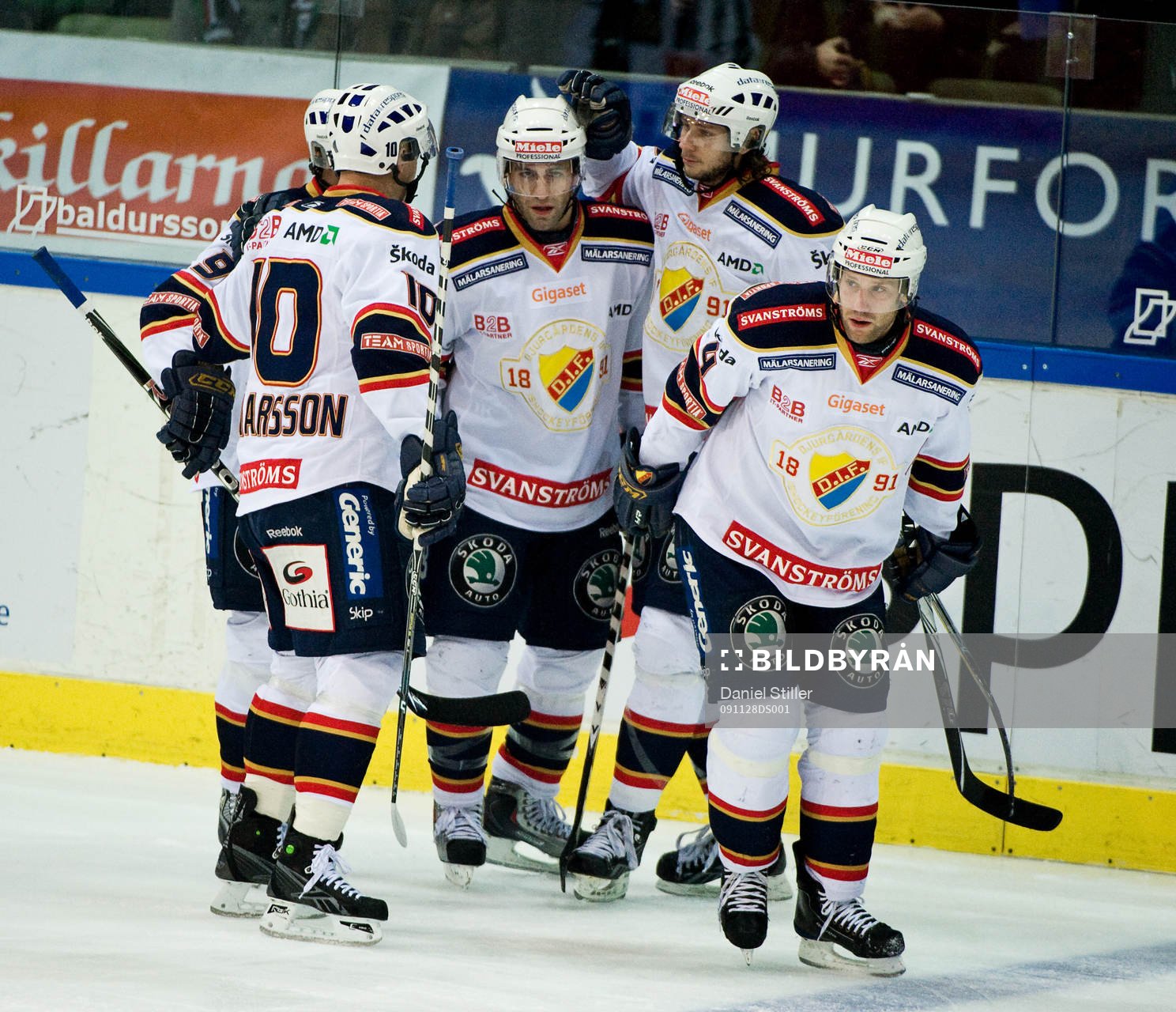 Marcus Nilson, Djurgården, gör 1-0. Jubel