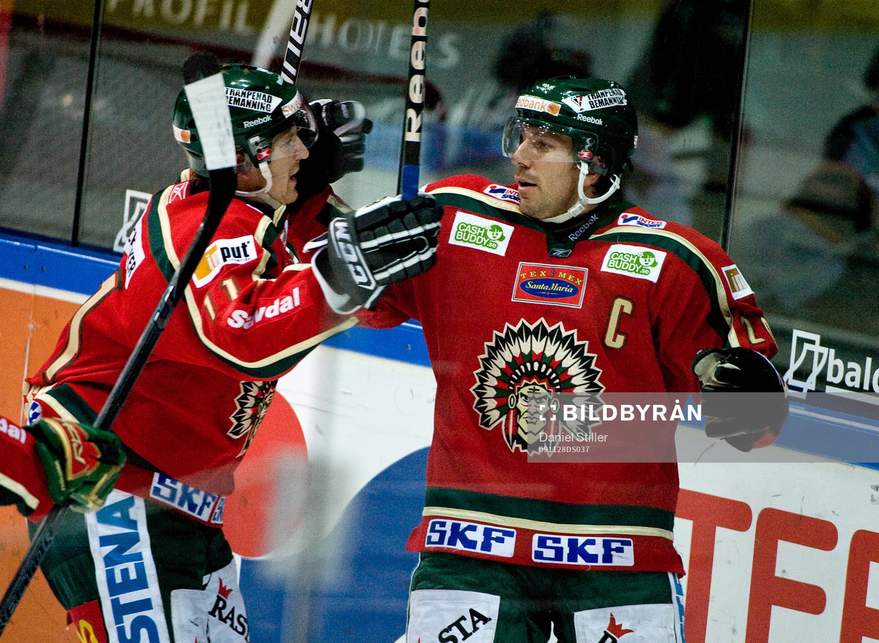 Joel Lundqvist, Frölunda, gör 1-1. Jubel Per-Johan
