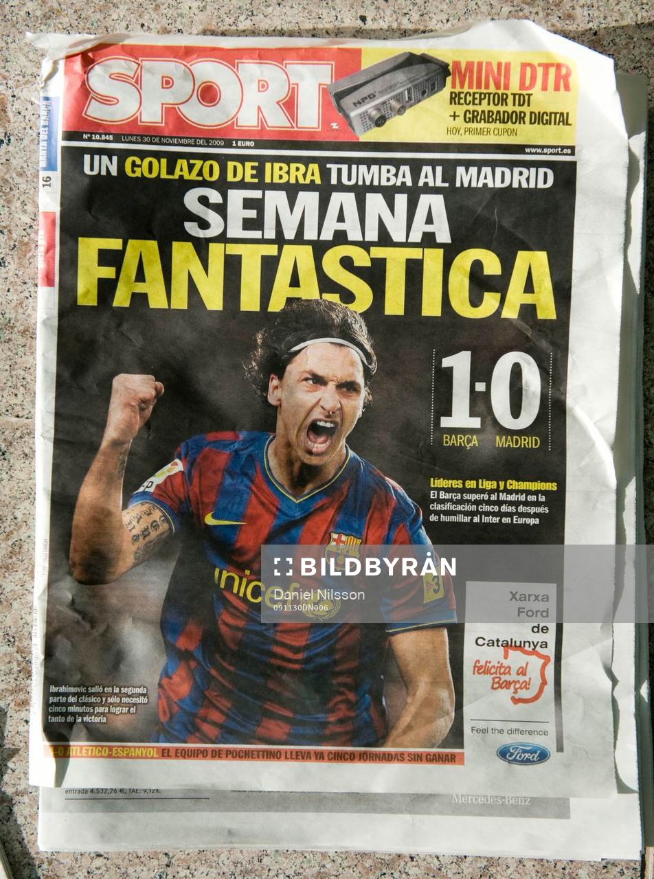 Zlatan Ibrahimovic, Barcelona, på spanska löpsedlar