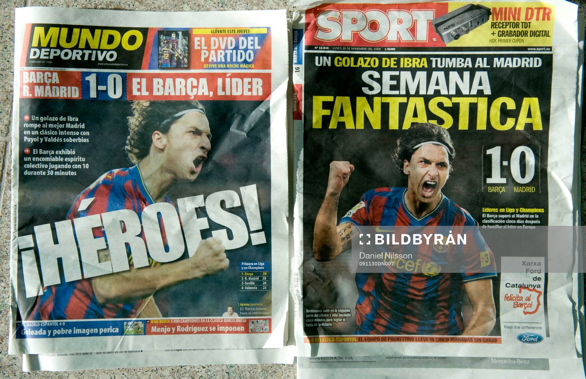 Zlatan Ibrahimovic, Barcelona, på spanska löpsedlar