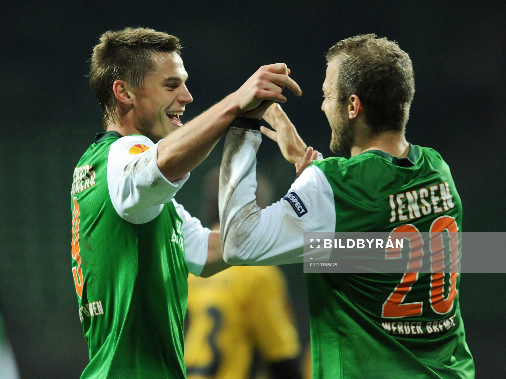 Markus Rosenberg och Daniel Jensen, glädje, jubel
