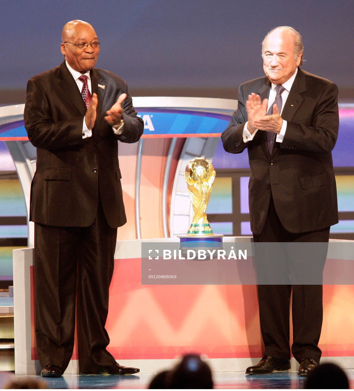 Jacob Zuma, president, Sydafrika och Sepp Blatter,